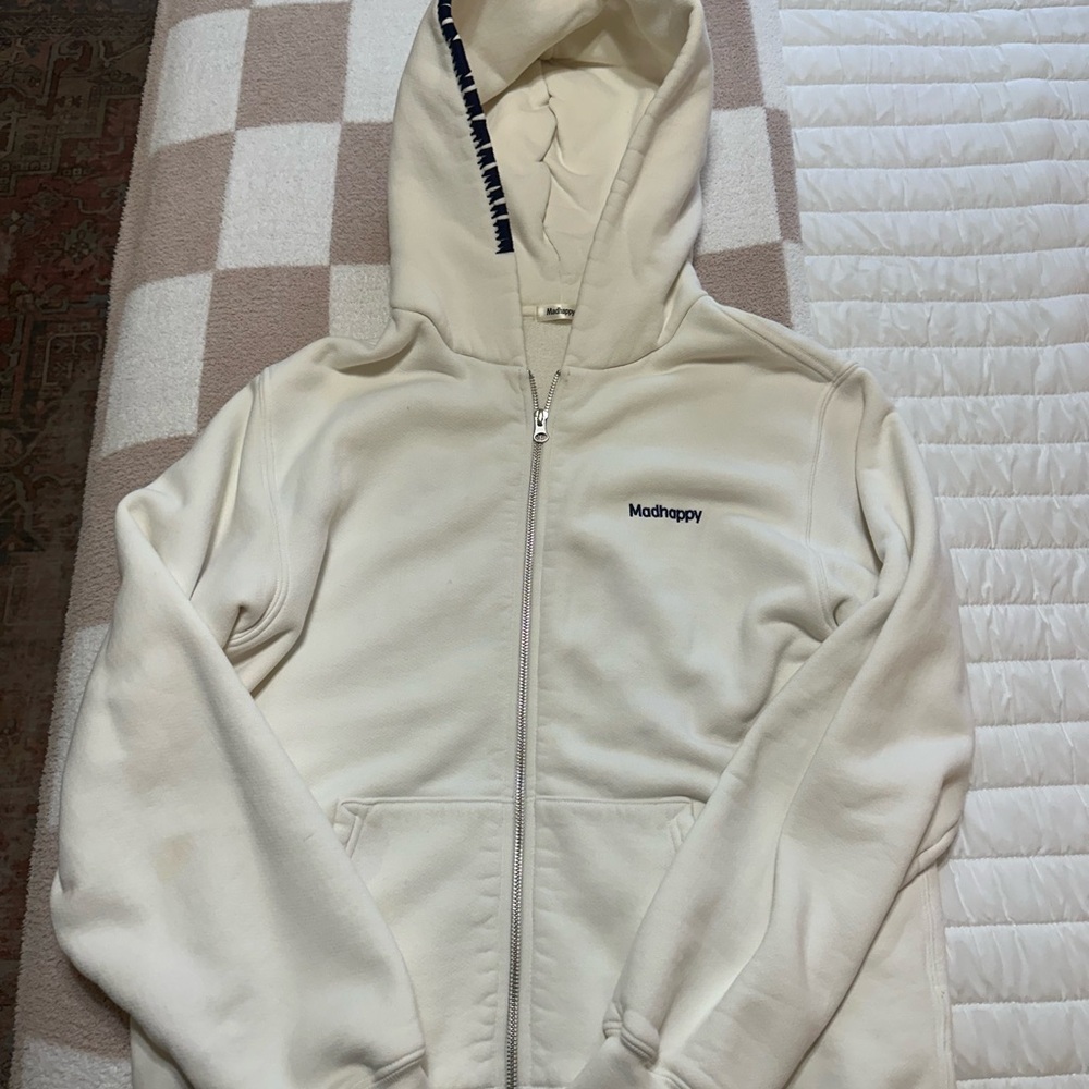 Madhappy Off-White Zip-Up Hoodie